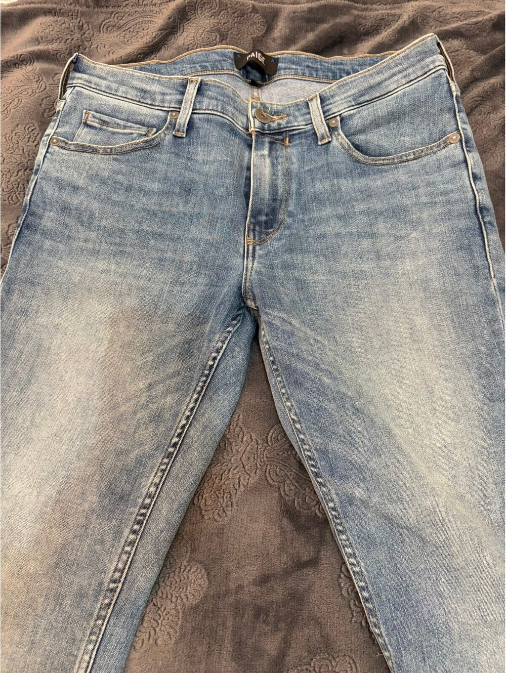 Paige Croft Light Wash Denim Jeans